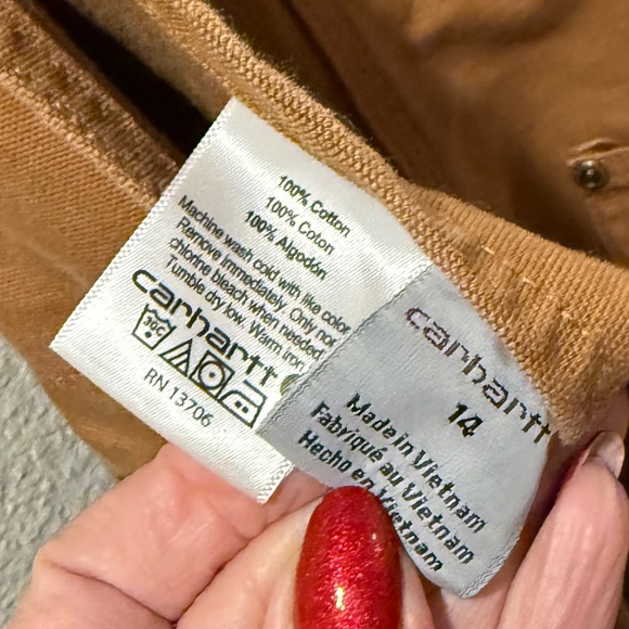 GUC Boys Carhartt Overalls - Size 12 - Picture 5 of 6